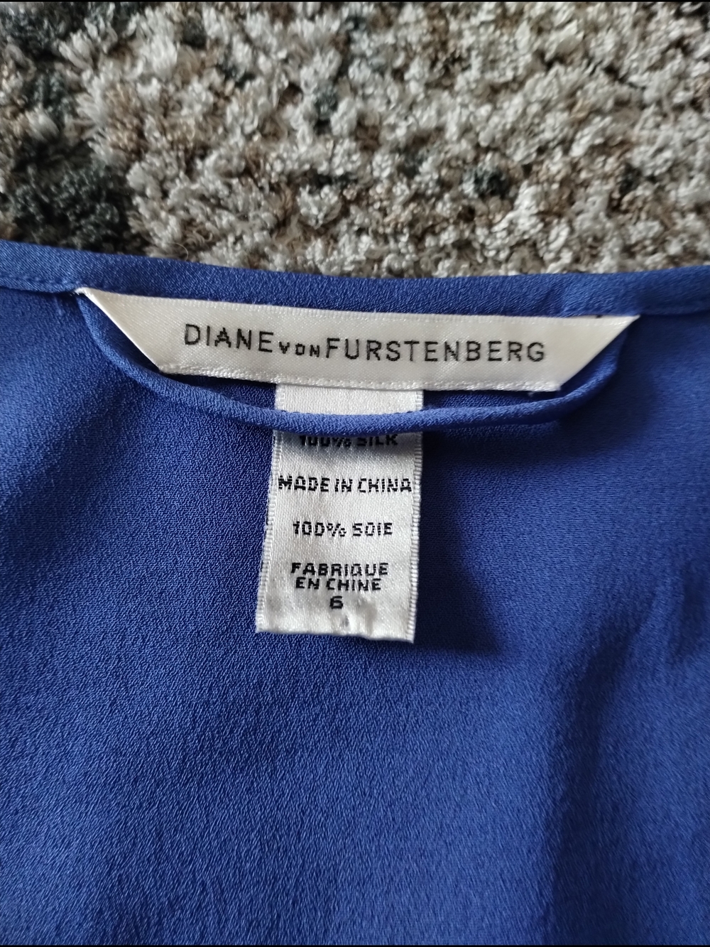 Diane Von Furstenberg Cobalt Blue Dress Sz 6
